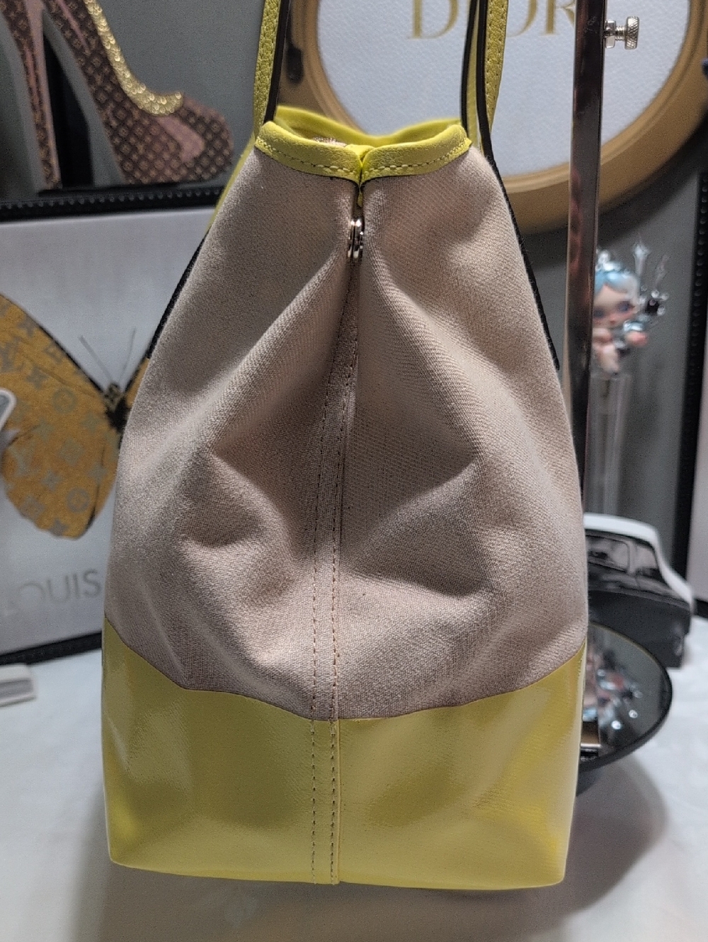 Kate Spade STREET Side Snap Canvas And Leather Small Tote - Picture 6 of 14